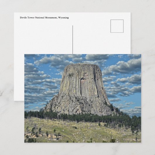 Devils Tower National Monument, Wyoming Postkarte (Vorne/Hinten)