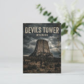Devils Tower National Monument Wyoming Postkarte (Stehend Vorderseite)