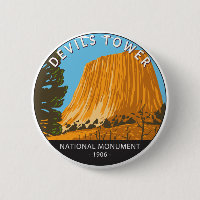 Devils Tower National Monument Wyoming Vintag