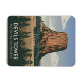 Devils Tower Nationalpark Vintag Magnet (Horizontal)