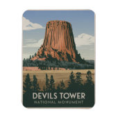 Devils Tower Nationalpark Vintag Magnet (Vertikal)