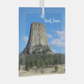 Devils Tower Ornament Aus Glas (Vorderseite Rechts)