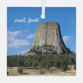 Devils Tower Ornament Aus Glas (Rückseite)