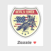 Devil's Tower Road - die Lasso Motorrad Road tri Aufkleber (Blatt)