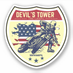 Devil's Tower Road - die Lasso-Motorrad-Rundreise Aufkleber
