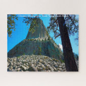 Devils Tower South Dakota.Christmas Grüße Puzzle (Horizontal)