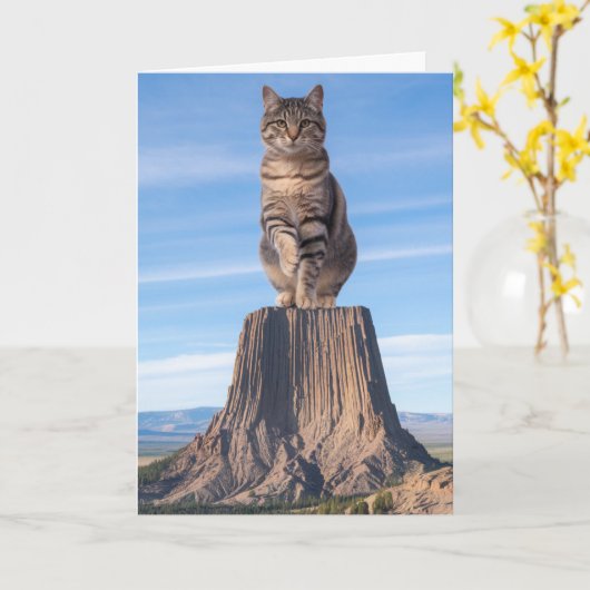 Devil's Tower Tabby Karte (Gelbe Blume)