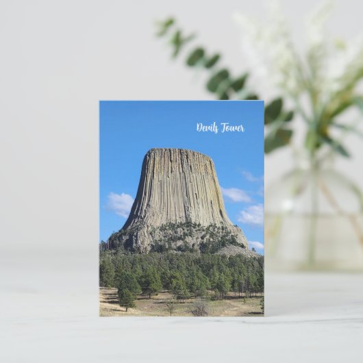 Devils Tower Wünsche Postkarte (Stehend Vorderseite)