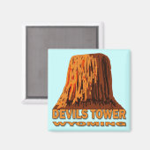 DEVILS TOWER WYOMING MAGNET (Vorderseite/Rückseite)