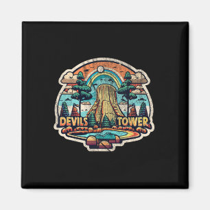 Devils Tower Wyoming National Monument Retro Vinta Magnet