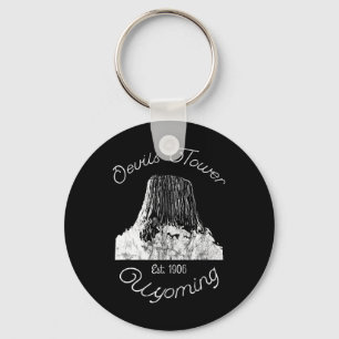 Devils Tower Wyoming National Monument Retro Vinta Schlüsselanhänger