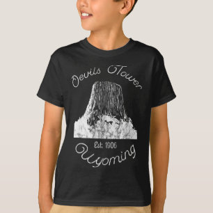 Devils Tower Wyoming National Monument Retro Vinta T-Shirt