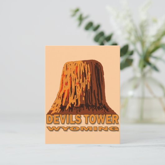 DEVILS TOWER WYOMING POSTKARTE (Stehend Vorderseite)
