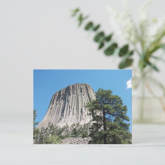Devils Tower Wyoming Postkarte (Stehend Vorderseite)