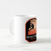 Devils Tower Wyoming Rock Climbing Aktiver T - Shi Kaffeetasse (Vorderseite Links)