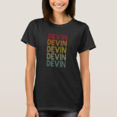 Devin Retro Name Spaß Nickname T-Shirt (Vorderseite)