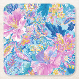 Devina Lily - Anenome Collette Square Coaster Rechteckiger Pappuntersetzer