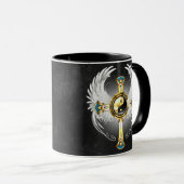 Devine Egyptian Gold Yin Yang Symbol Tasse (VorderseiteRechts)