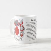 Devine Familien-Wappen Tasse (Vorderseite Links)