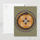 Devine Fire Wheel mit Ouroboros Snake Voodoo Postkarte (Vorne/Hinten)