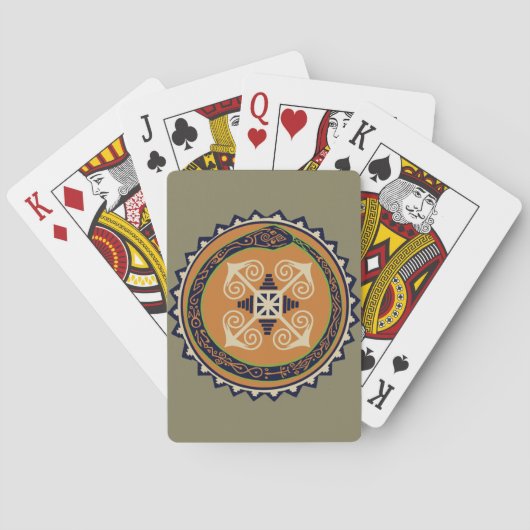 Devine Fire Wheel mit Ouroboros Snake Voodoo Spielkarten (Rückseite)