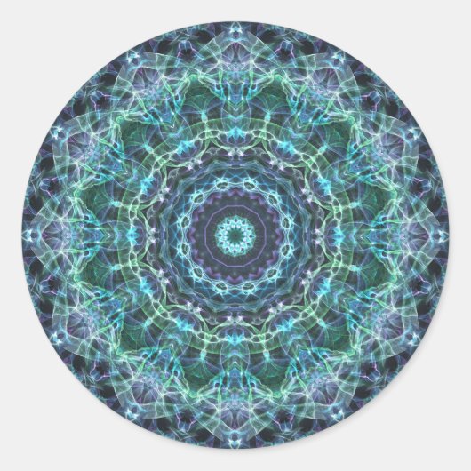Devine Mandala Runder Aufkleber (Vorderseite)