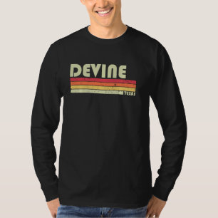 DEVINE TX TEXAS Funny City Zuhause Roots Geschenk T-Shirt