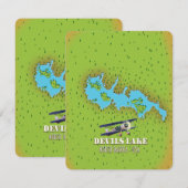 Devi's Lake North Dakota USA Karte (Vorne/Hinten)