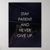 Devisen und Handel - Patienten Bleibe und nie aufg Poster (Vorne)