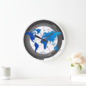 Devisen vermarkten Timezone-Uhr GMT-6 Große Wanduhr (Zuhause)