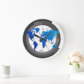 Devisen vermarkten Timezone-Uhr GMT-8 Große Wanduhr (Zuhause)