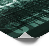 Devisenhandel online und mit US-Dollar-Grafik Poster (Ecke)