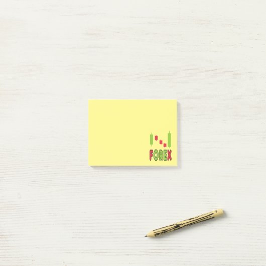 Devisenhandel Post-it Klebezettel (Auf Schreibtisch)