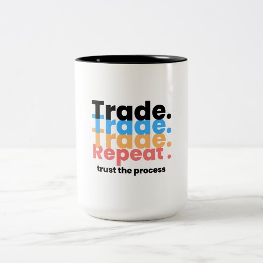 Devisenhandel Zweifarbige Tasse (Mittel)