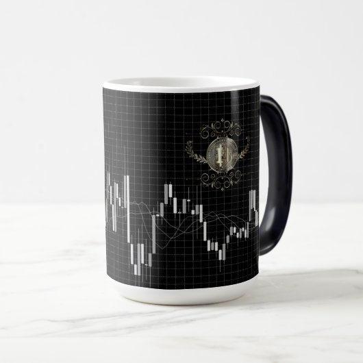 Devisenkatalog mit Bitcoin-Goldmünze Verwandlungstasse (VorderseiteRechts)