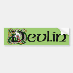 Devlin Celtic Dragon Autoaufkleber