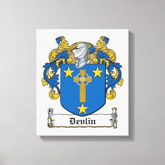 Devlin Familienwappen Leinwanddruck (Vorderseite)