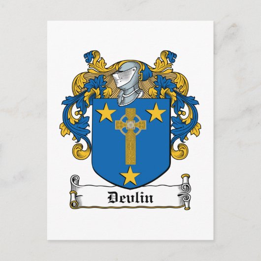 Devlin Familienwappen Postkarte (Vorderseite)