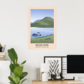Devoke Water Lake District Reiseplakat Poster (Heimbüro)
