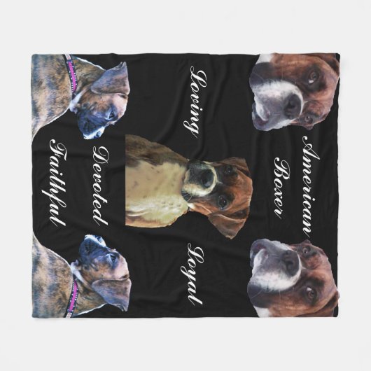 DEVOLLSTÄNDIGE BOXER DOG-Fleece Fleecedecke (Vorderseite (Horizontal))