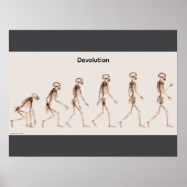 "Devolution", funny, humor, joke Poster
