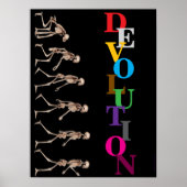 "Devolution", funny, humor, parody of evolution Poster (Vorne)