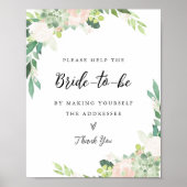 DEVON Address the Envelope Brautparty Sign Poster (Vorne)