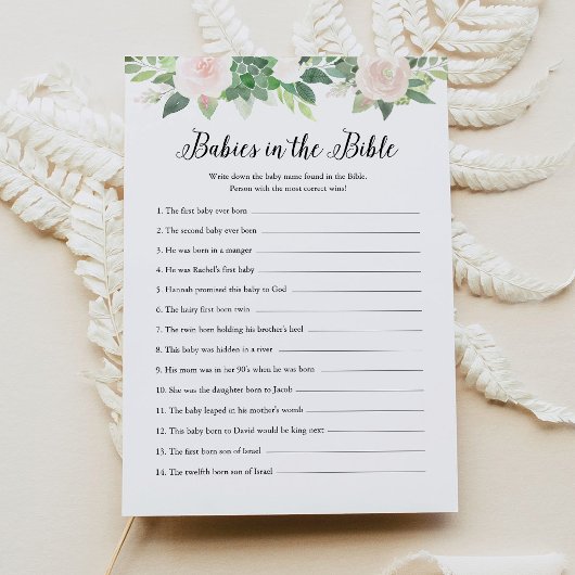 DEVON Babies in der Bibel Baby Shower Game Card Einladung