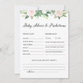DEVON Baby Shower Advice and Predictions Card Einladung (Vorderseite)