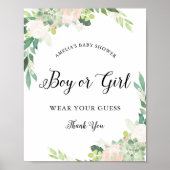 DEVON Boy or Girl Gender Game Sign Poster (Vorne)