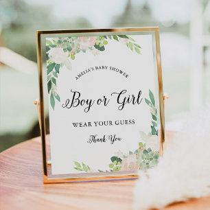 DEVON Boy or Girl Gender Game Sign Poster