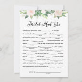 DEVON Brautparty Libs, Füllen Sie das Blanks-Spiel Einladung (Vorderseite)