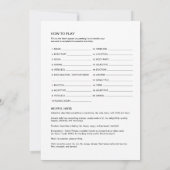 DEVON Brautparty Libs, Füllen Sie das Blanks-Spiel Einladung (Rückseite)