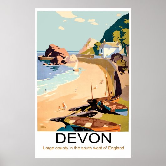 Devon Coast, England Poster (Vorne)